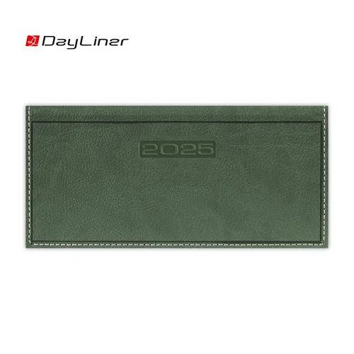 Zsebnaptár, fekvő elrendezésű, DAYLINER, "Sherwood", zöld