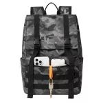 Notebook hátizsák, 15,6", rolltop, 15L, RIVACASE "7621 Sherwood", szürke-terepminta