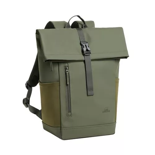 Notebook hátizsák, 14", 17L, rolltop, RIVACASE "Eden ECO 7826", olivazöld