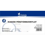 Nyomtatvány, kiadási pénztárbizonylat, 25x2, VICTORIA PAPER "B.318-103", 10 tömb/csomag