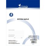 Nyomtatvány, építési napló, 25x3 + 9x3 betétlap, A4, VICTORIA PAPER "B.ÉTI.820", 10 tömb/csomag