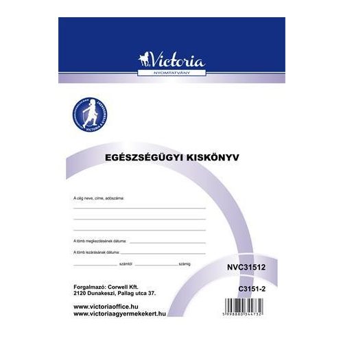 Nyomtatvány, egészségügyi kiskönyv, A6, VICTORIA PAPER "C.3151-2"