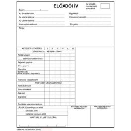   Nyomtatvány, előadói ív, szabadlap, A4, négyoldalas, "C.5230-182"