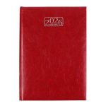 Naptár, tervező, A5, napi, VICTORIA OFFICE "Chrono", bordó (2026 évi)