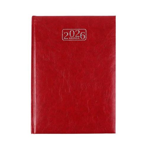 Naptár, tervező, A5, napi, VICTORIA OFFICE "Chrono", bordó (2026 évi)