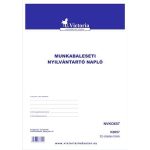 Nyomtatvány, munkabaleseti nyilvántartó napló, 32 oldal, A4, VICTORIA PAPER, 10 tömb/csomag