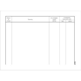   Nyomtatvány, emelőgépnapló, 25 lap, A5, VICTORIA PAPER, 20 tömb/csomag