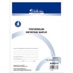 Nyomtatvány, tűzvédelmi oktatási napló, 40 oldal, A4, VICTORIA PAPER, 10 tömb/csomag