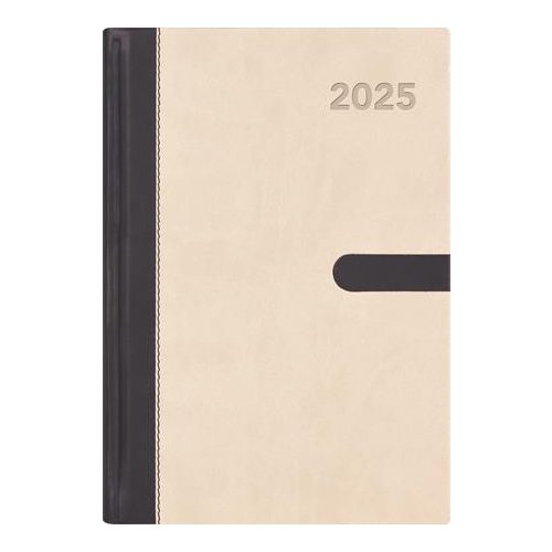 Naptár, tervező, A5, napi, DAYLINER, "Winner", bézs