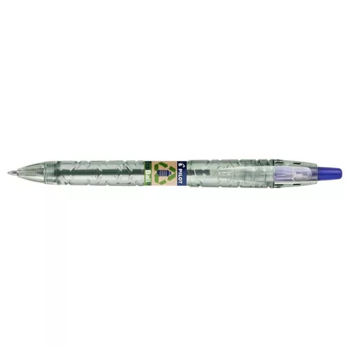 Golyóstoll, 0,27 mm, nyomógombos, PILOT "B2P EcoBall", kék