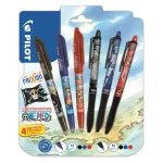 Rollertoll készlet, 0,35 mm, nyomógombos, PILOT "Frixion Ball"/"Frixion Ball Plus", 3különböző szín+One Piece matrica