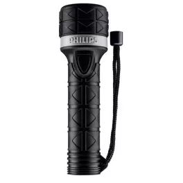Elemlámpa, LED, 2xAA, gumi borítás, PHILIPS