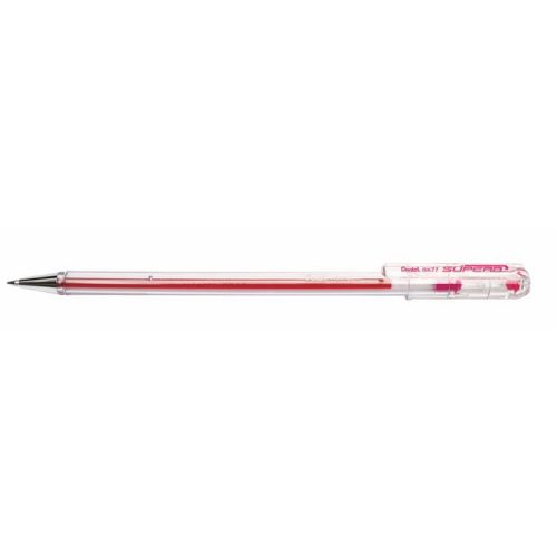 Golyóstoll, 0,35 mm, kupakos, PENTEL "Superb BK77", rózsaszín