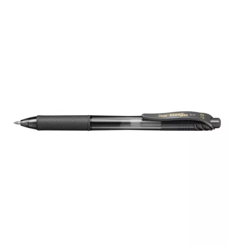 Zseléstoll, 0,35 mm, nyomógombos, PENTEL "EnerGelX BL107", fekete
