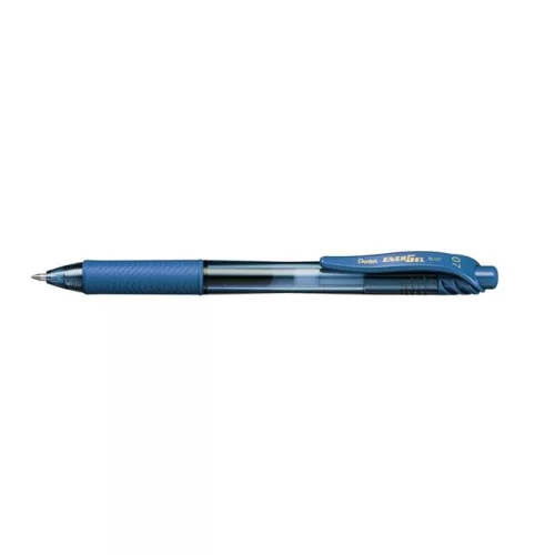 Zseléstoll, 0,35 mm, nyomógombos, PENTEL "EnerGelX BL107", kék