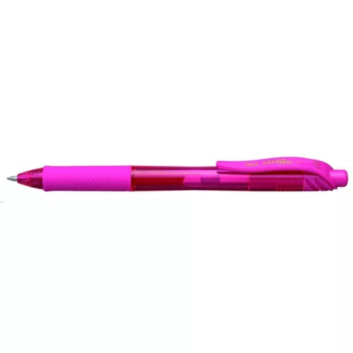 Zseléstoll, 0,35 mm, nyomógombos, PENTEL "EnerGelX BL107", rózsaszín
