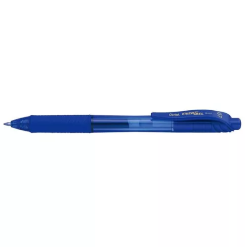 Zseléstoll, 0,35 mm, nyomógombos, PENTEL "EnerGelX BL107", sötétkék
