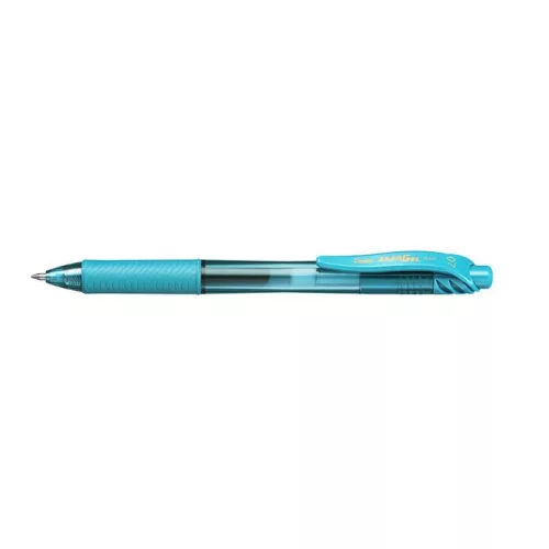Zseléstoll, 0,35 mm, nyomógombos, PENTEL "EnerGelX BL107", türkiz