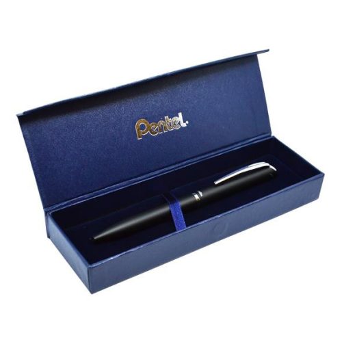 Zseléstoll, 0,35 mm, rotációs, fekete tolltest, PENTEL "EnerGel BL-2007" kék
