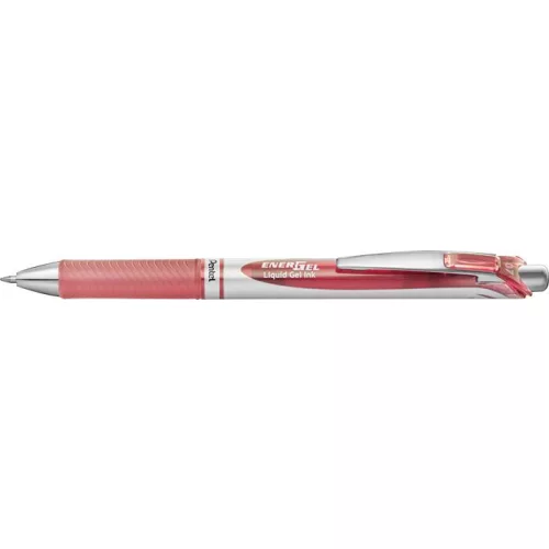 Zseléstoll, 035 mm, nyomógombos, PENTEL "EnerGel BL77", korall