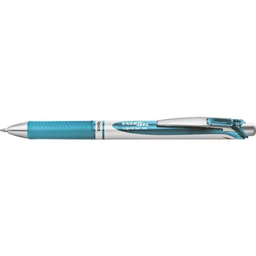Zseléstoll, 035 mm, nyomógombos, PENTEL "EnerGel BL77", világoskék