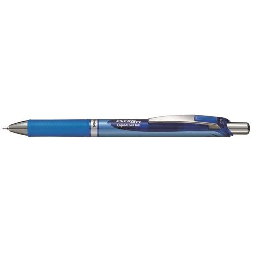Zseléstoll, 0,25 mm, nyomógombos, PENTEL "EnerGel BLN75", kék