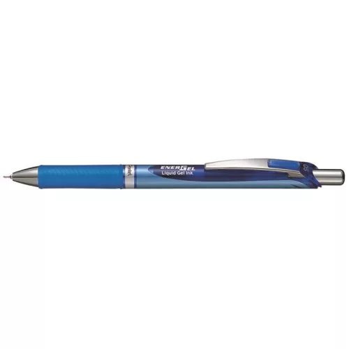 Zseléstoll, 0,25 mm, nyomógombos, PENTEL "EnerGel BLN75", kék