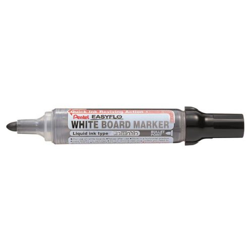 Táblamarker, 6 mm, kúpos hegy, PENTEL "Easyflo", fekete