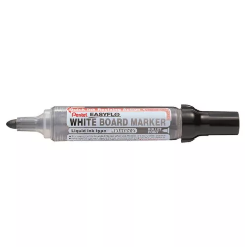 Táblamarker, 6 mm, kúpos hegy, PENTEL "Easyflo", fekete