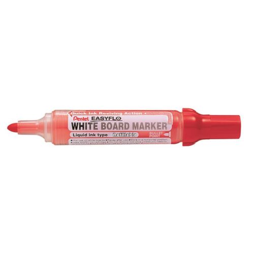 Táblamarker, 6 mm, kúpos hegy, PENTEL "Easyflo", piros
