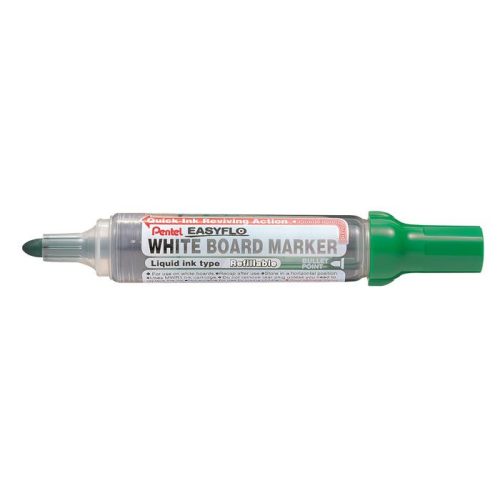 Táblamarker, 6 mm, kúpos hegy, PENTEL "Easyflo", zöld