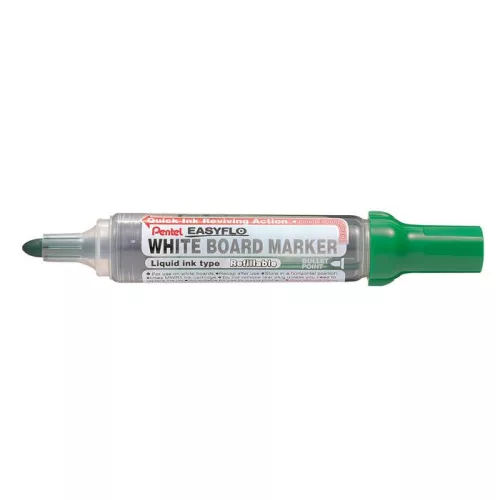 Táblamarker, 6 mm, kúpos hegy, PENTEL "Easyflo", zöld