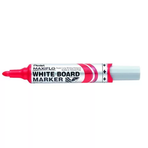 Táblamarker, 2,5 mm, kúpos, PENTEL "Maxiflo MWL5M", piros