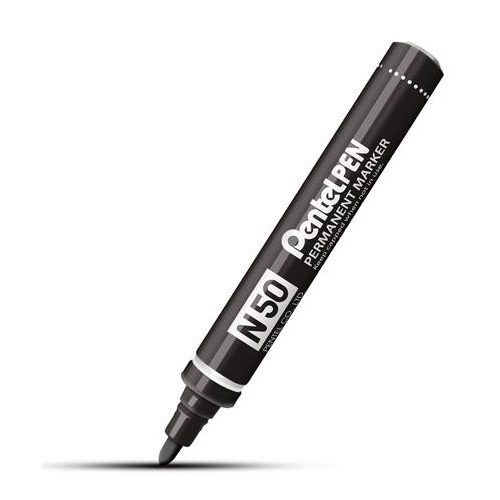 Alkoholos marker, 2 mm, kúpos, PENTEL "N50", fekete