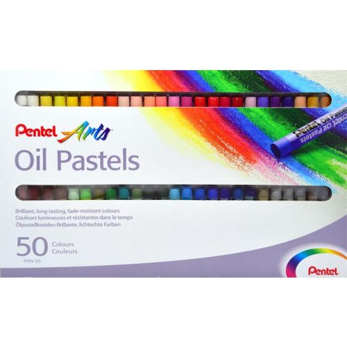 Olajpasztell kréta, PENTEL, "Arts", 50 különböző szín