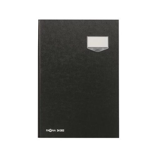 Aláírókönyv, A4, 20 rekeszes, karton, PAGNA, fekete