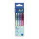 Zseléstoll készlet, 0,32 mm, nyomógombos, PILOT "G-2 Bubble", kék, 4 különböző minta