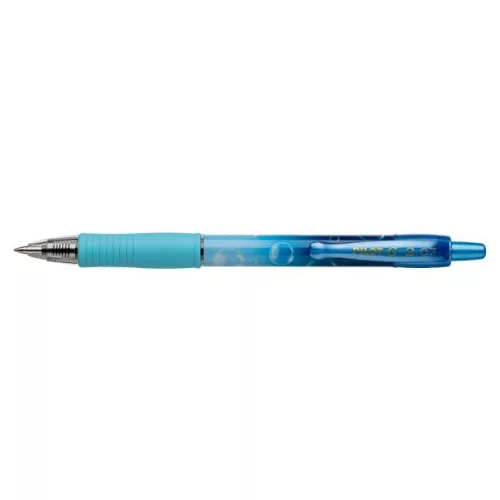 Zseléstoll, 0,32 mm, nyomógombos, PILOT "G-2 Blue Bubble", kék