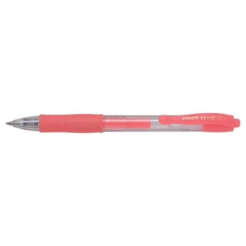 Zseléstoll, 0,37 mm, nyomógombos, PILOT "G-2 Neon", piros
