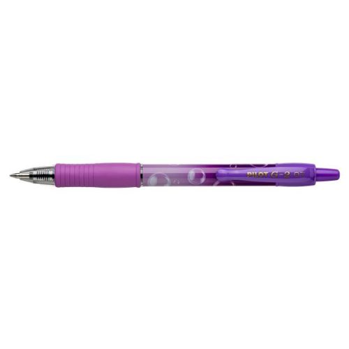 Zseléstoll, 0,32 mm, nyomógombos, PILOT "G-2 Purple Bubble", kék