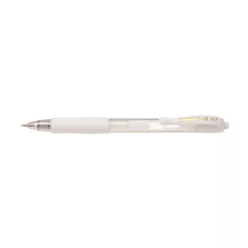 Zseléstoll, 0,32 mm, nyomógombos, PILOT "G-2 Pastel", fehér