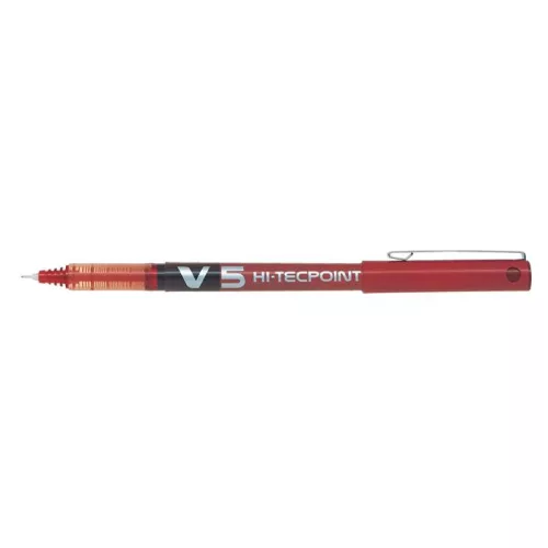 Rollertoll, 0,3 mm, tűhegyű, kupakos, PILOT "Hi-Tecpoint V5", piros