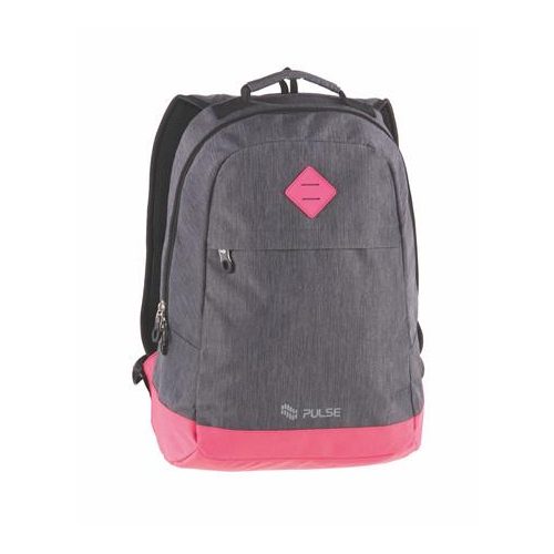 Hátizsák, notebook tartóval, PULSE "Bicolor", szürke-pink