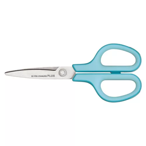 Olló, általános, 17,5 cm, PLUS "Fitcut Curve", világoskék