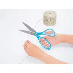 Olló, általános, 17,5 cm, PLUS "Fitcut Curve", világoskék