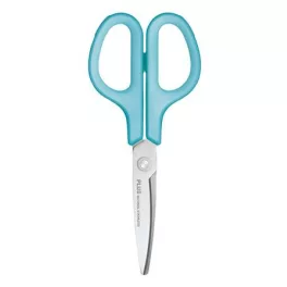   Olló, általános, balkezes, 17,5 cm, PLUS "Fitcut Curve", világoskék