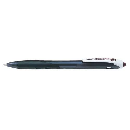 Golyóstoll, 0,21 mm, nyomógombos, PILOT "Rexgrip EF", fekete