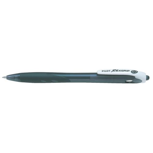 Golyóstoll, 0,27 mm, nyomógombos, PILOT "Rexgrip", fekete