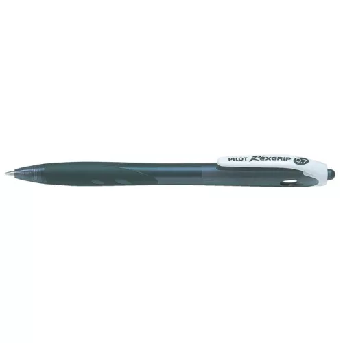 Golyóstoll, 0,27 mm, nyomógombos, PILOT "Rexgrip", fekete