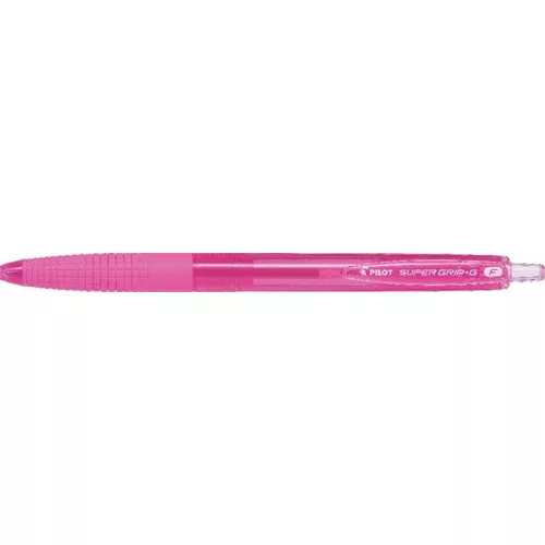 Golyóstoll, 0,22 mm, nyomógombos, PILOT "Super Grip G", rózsaszín